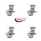 Service Caster 5 Inch Nylon Swivel Caster Set with Roller Bearings and Brakes SCC-30CS520-NYR-TLB-4 - alternate 4